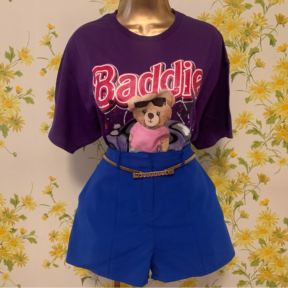 Baddie oversized tee purple size L